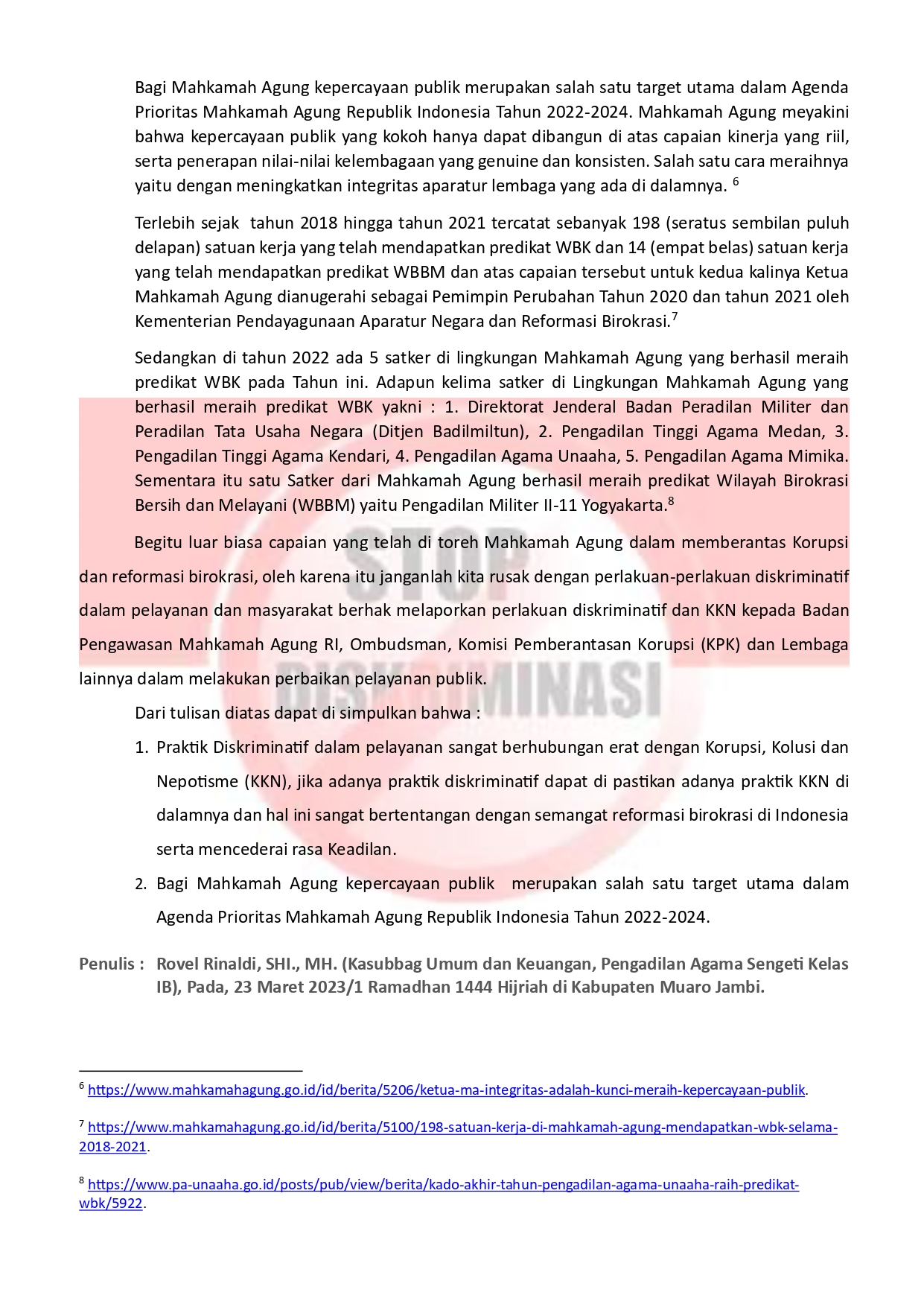 Diskriminasi Layanan Peradilan dengan Korupsi page 0003