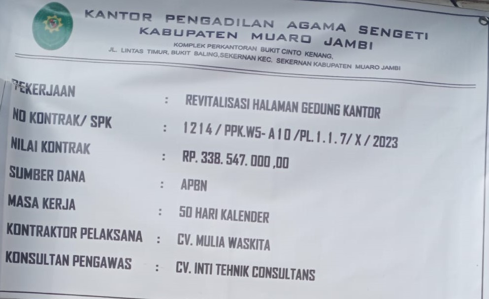 Renovasi Halaman Kantor PA Sengeti.1