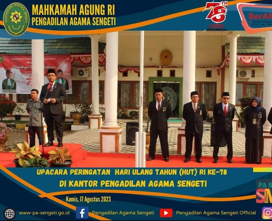 Upacara HUT RI 78 PA Sengeti.a