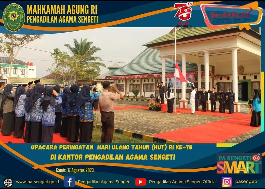 Upacara HUT RI 78 PA Sengeti.b